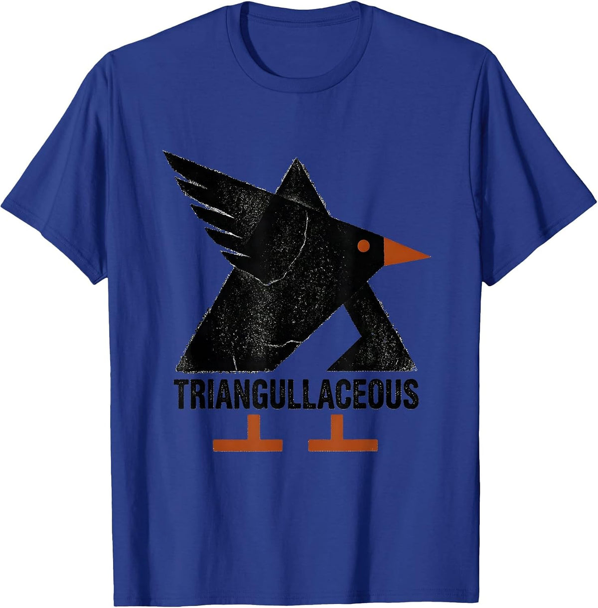 Triangullaceous Rubber Stamp Pun Humor Bird Lover Math T-Shirt - Royal Blue