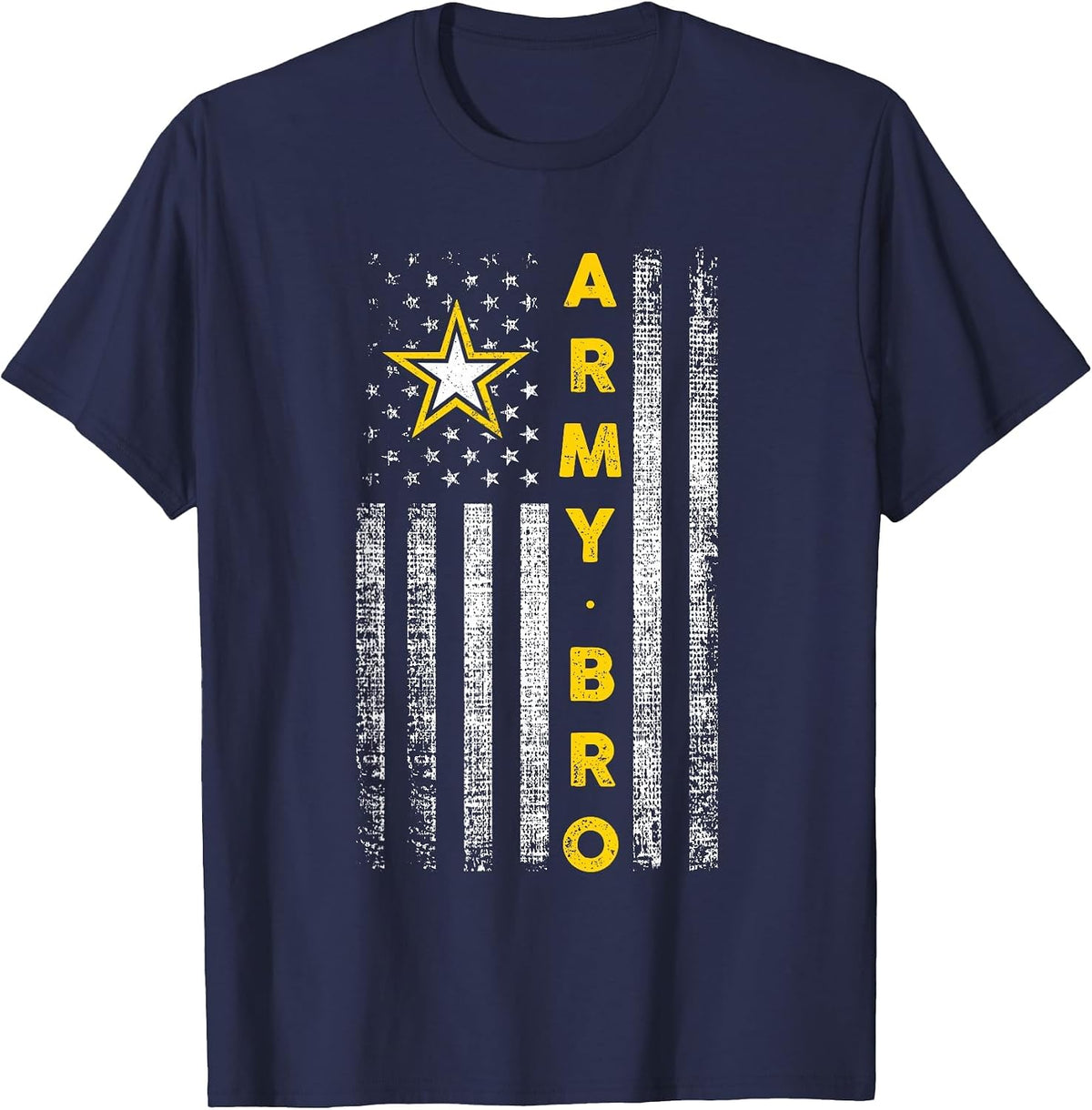 Patriotic Army Brother - United States Flag T-Shirt - Navy Blue