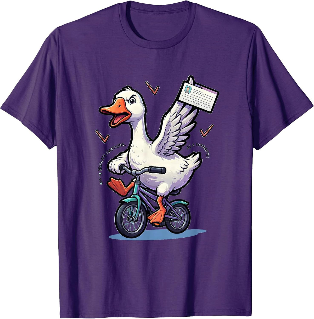 Men's Off To Regulate Emotions As A Therapist Funny T-Shirt - Purple