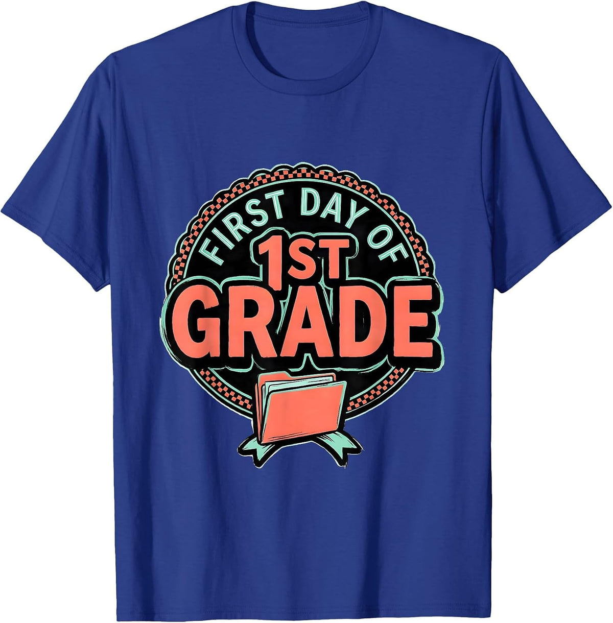 Men's First Day Of 1st Grade Cute Girly Back To School Teacher T-Shirt - Royal Blue
