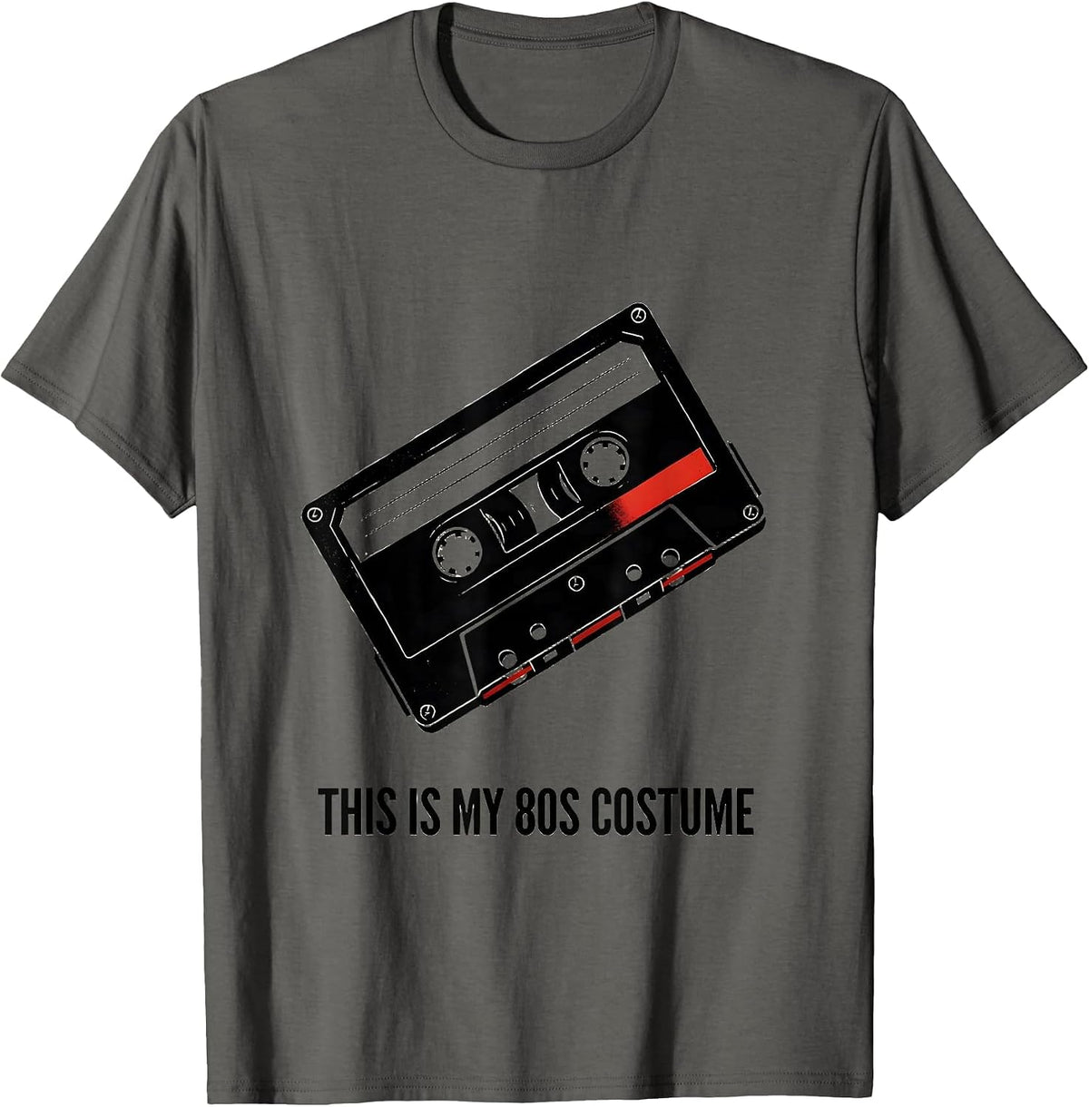 This Is My 80s Costume Funny Retro Party Throwback T-Shirt - Asphalt Grey