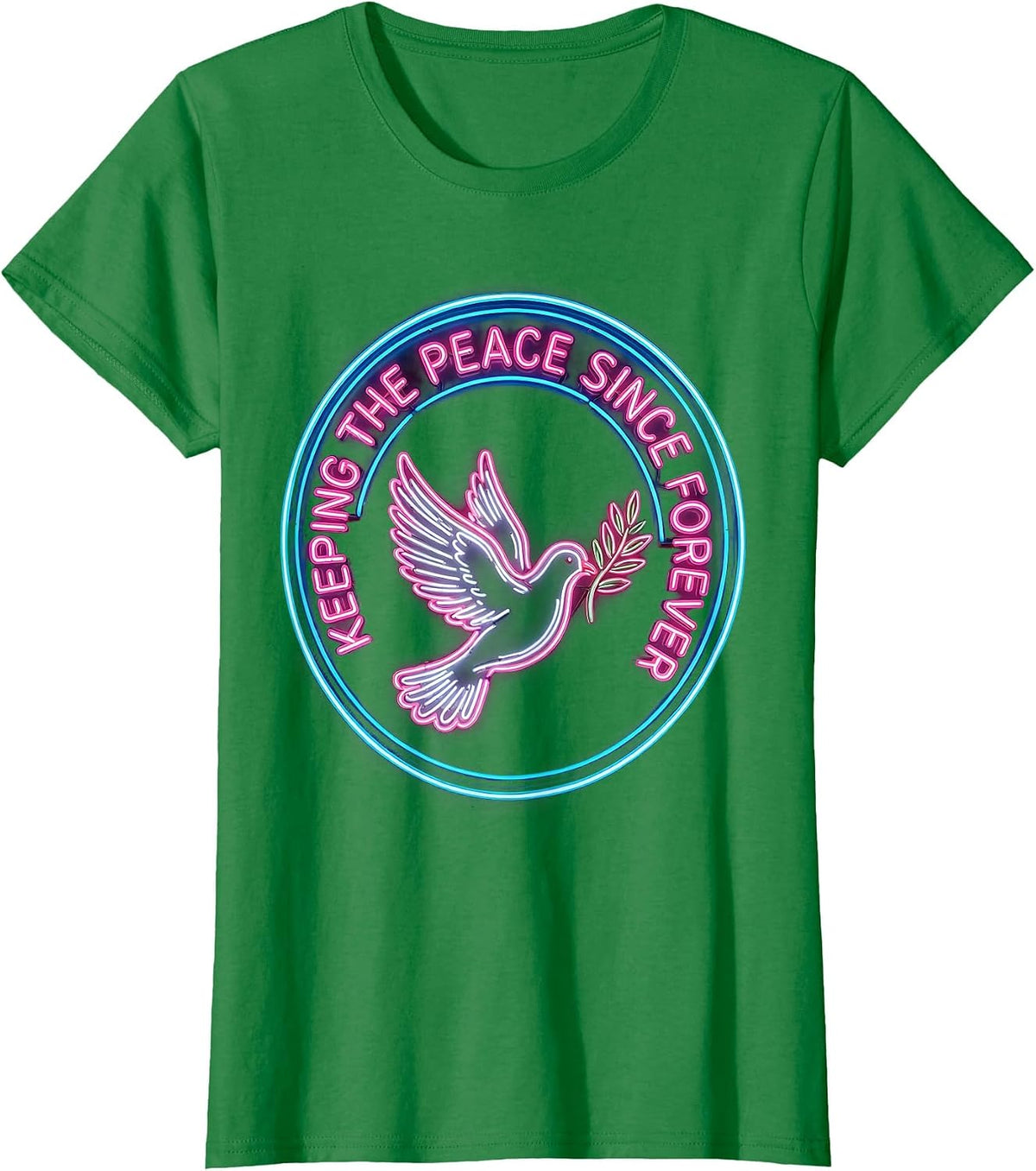 Keeping the Peace Since Forever In-Law Life Design T-Shirt - Kelly Green