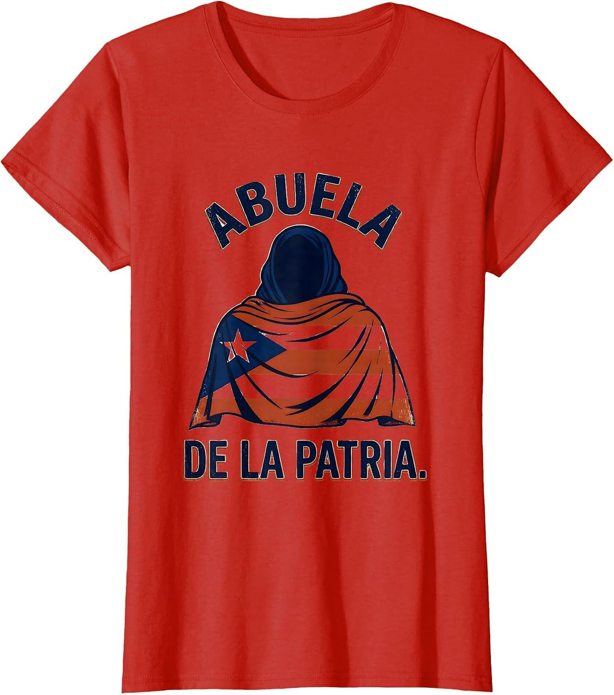 Abuela De La Patria Vintage Cuban Heritage Flag Pride T-Shirt - Red