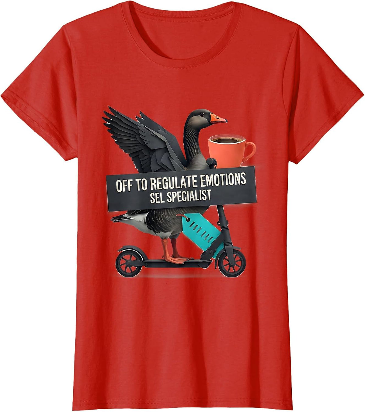 Women's Off to Regulate Emotions — SEL Specialist Funny T-Shirt - Red