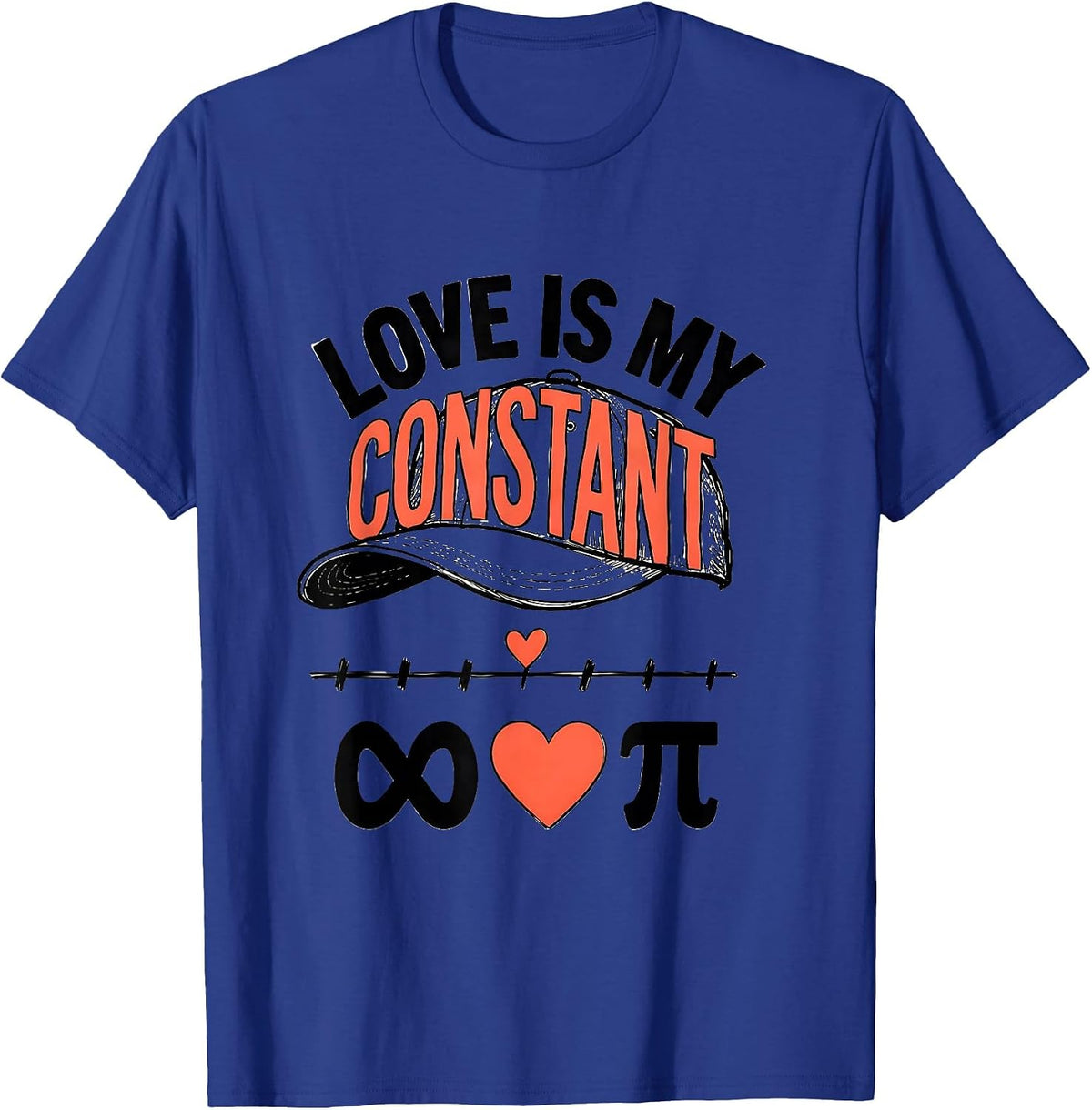 Men's Love Is My Constant Funny Math Teacher Valentine’s Day Humor T-Shirt - Royal Blue