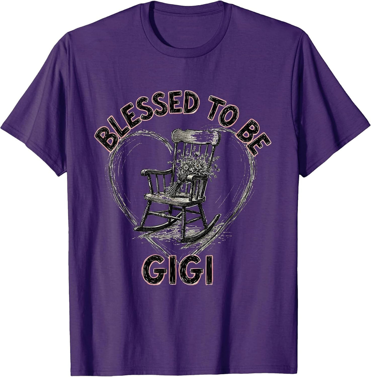 Men's Blessed To Be Gigi Grandma Gift Design T-Shirt - Purple