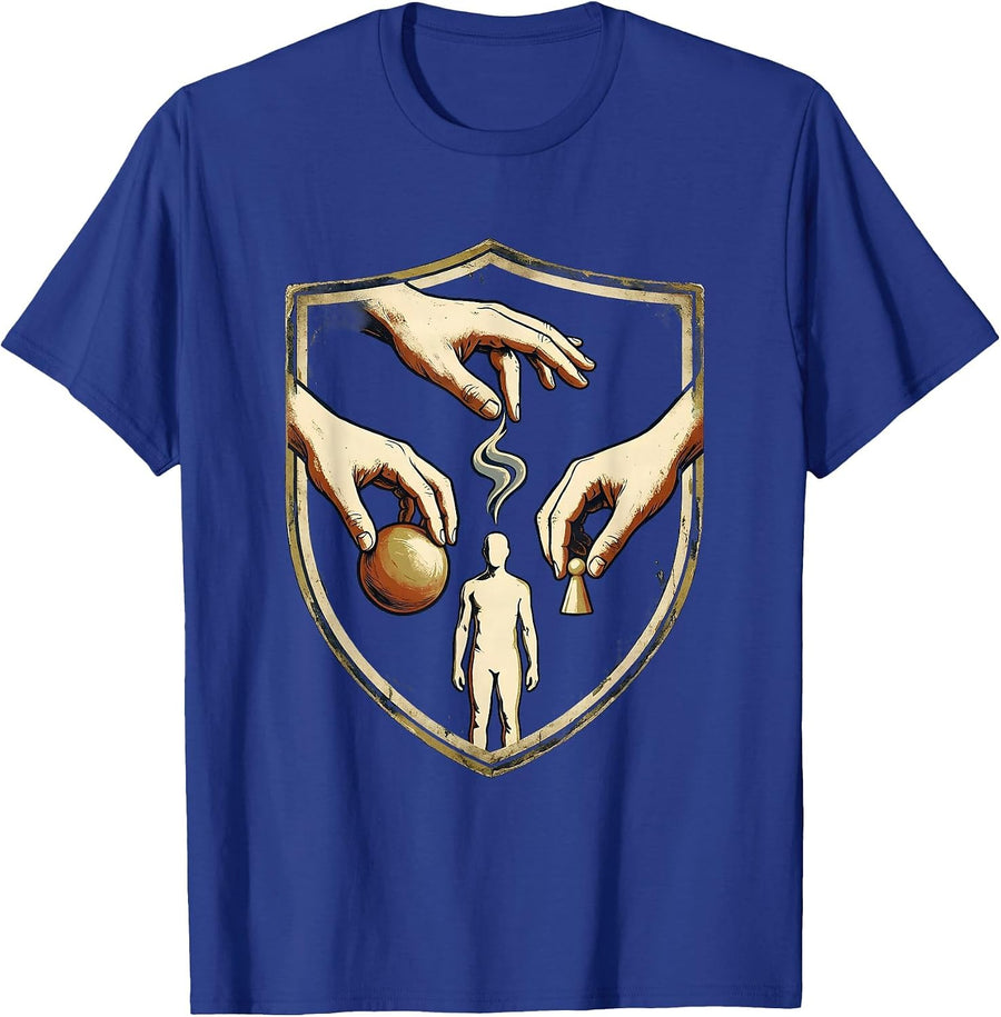 Vintage Therapy Team Shield Rehab Squad Physical Therapy T-Shirt - Royal Blue