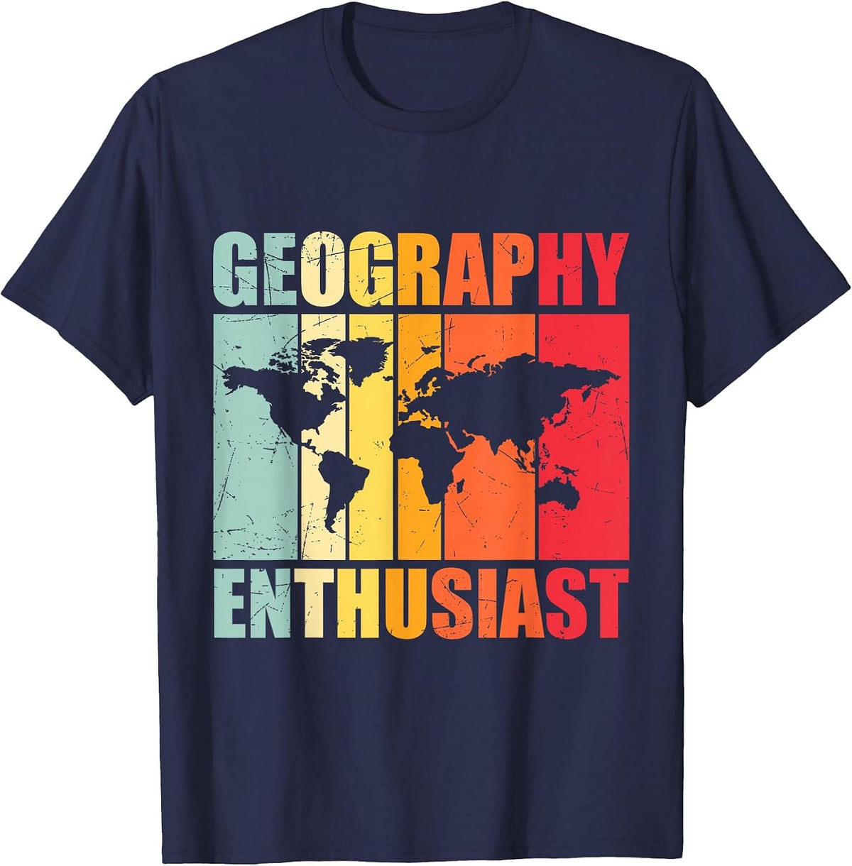 Geography Enthusiast Geographic Job Geographer Geography T-Shirt - Navy Blue