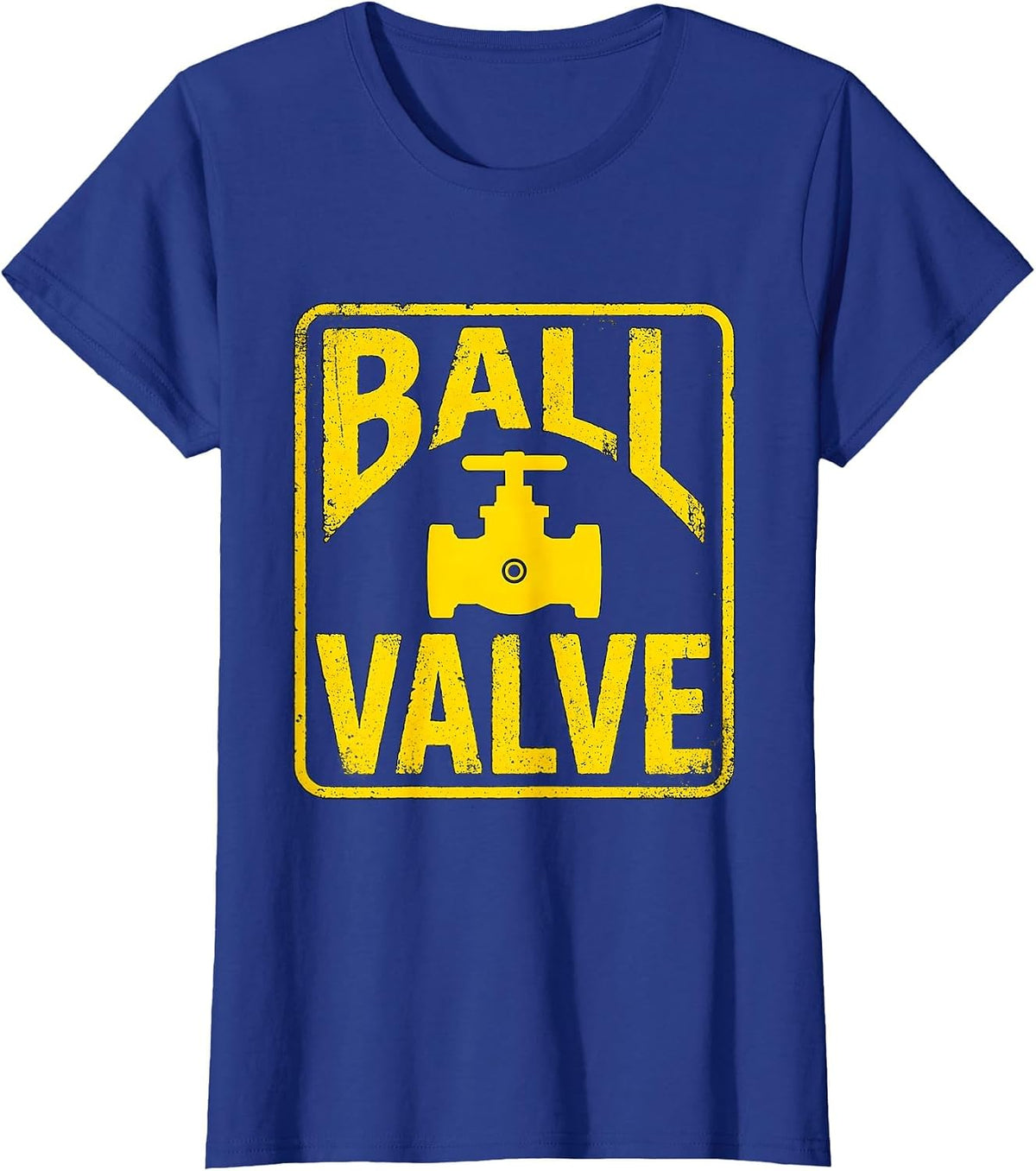 Women's Ball Valve Funny Plumber Pipefitter Occupational Humor T-Shirt - Royal Blue