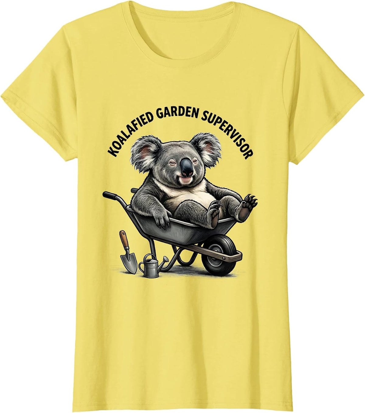Koalafied Garden Supervisor Funny Koala Lover Cute Animal T-Shirt - Lemon Yellow