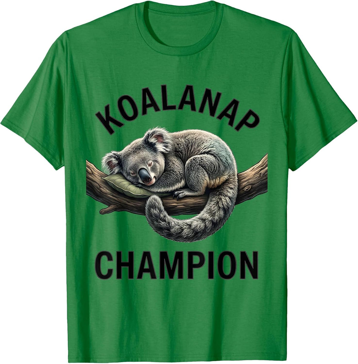 Men's Koalanap Champion Cute Sleeping Koala Animal Lover T-Shirt - Kelly Green