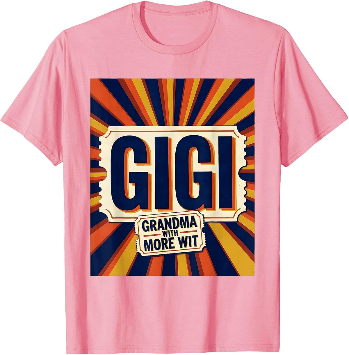 Men's Gigi Grandma With More Wit Funny Grandmother Gift T-Shirt - Pink