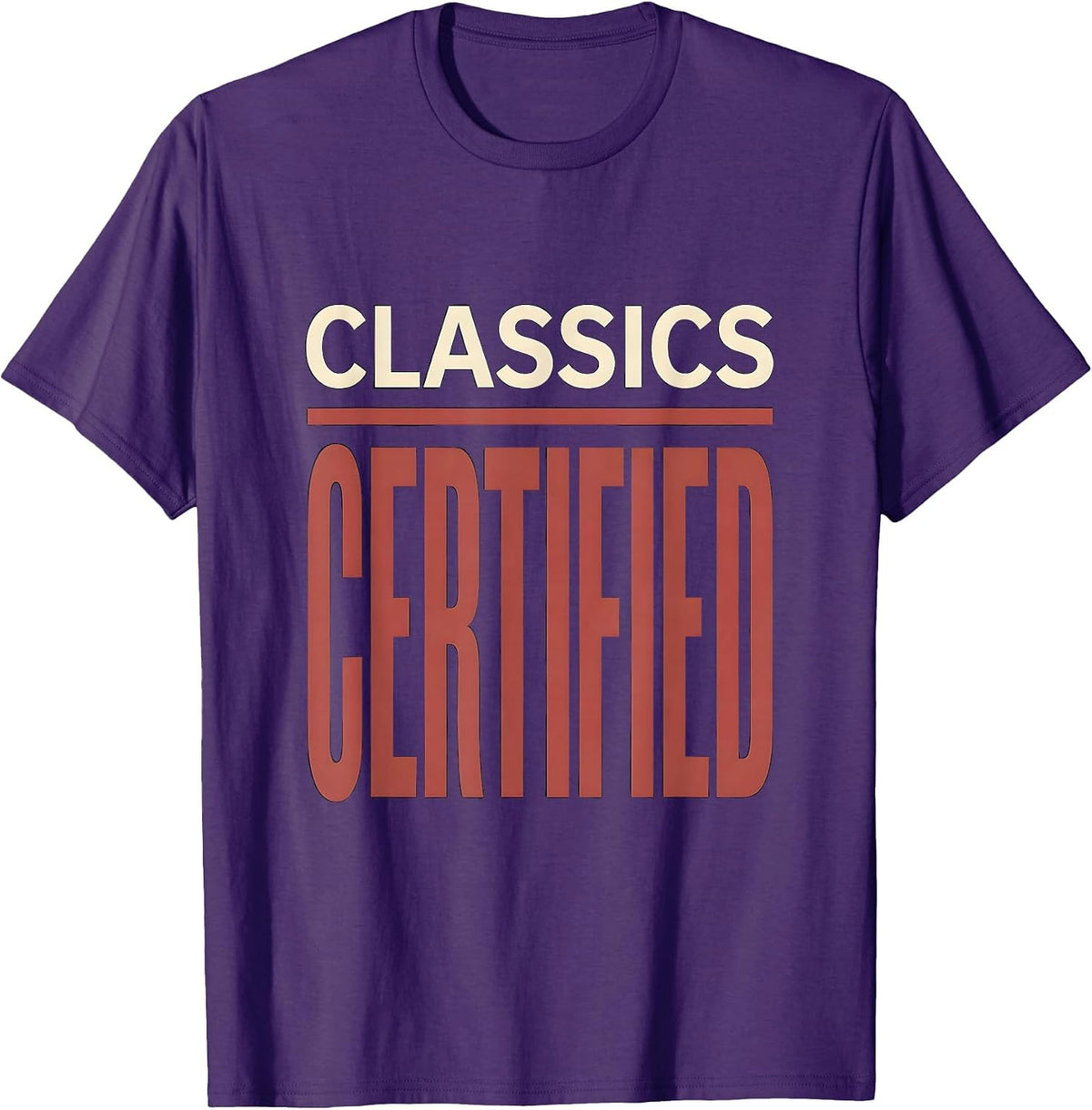 Men's Classics Certified Retro Arcade Gamer Vintage Video Game T-Shirt - Purple