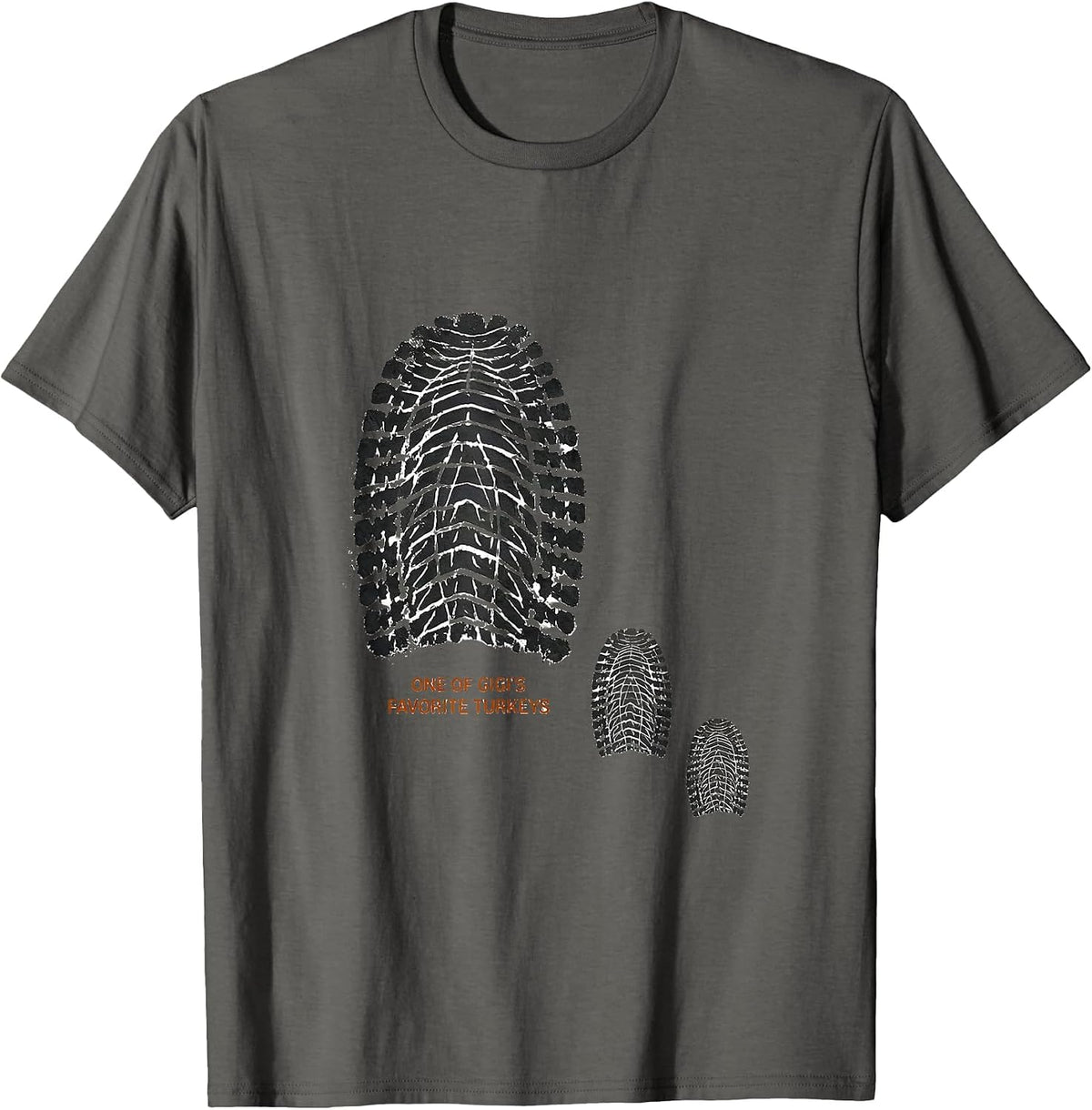 One Of Gigi's Favorite Turkeys Funny Thanksgiving Family T-Shirt - Asphalt Grey