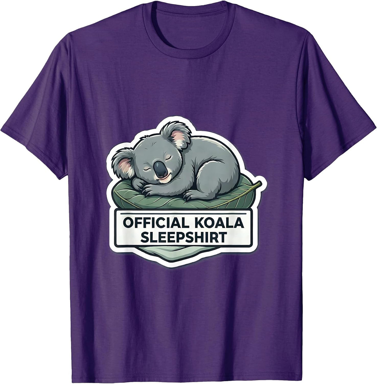 Official Koala Sleepshirt Cute Animal Lover Pyjamas T-Shirt - Purple