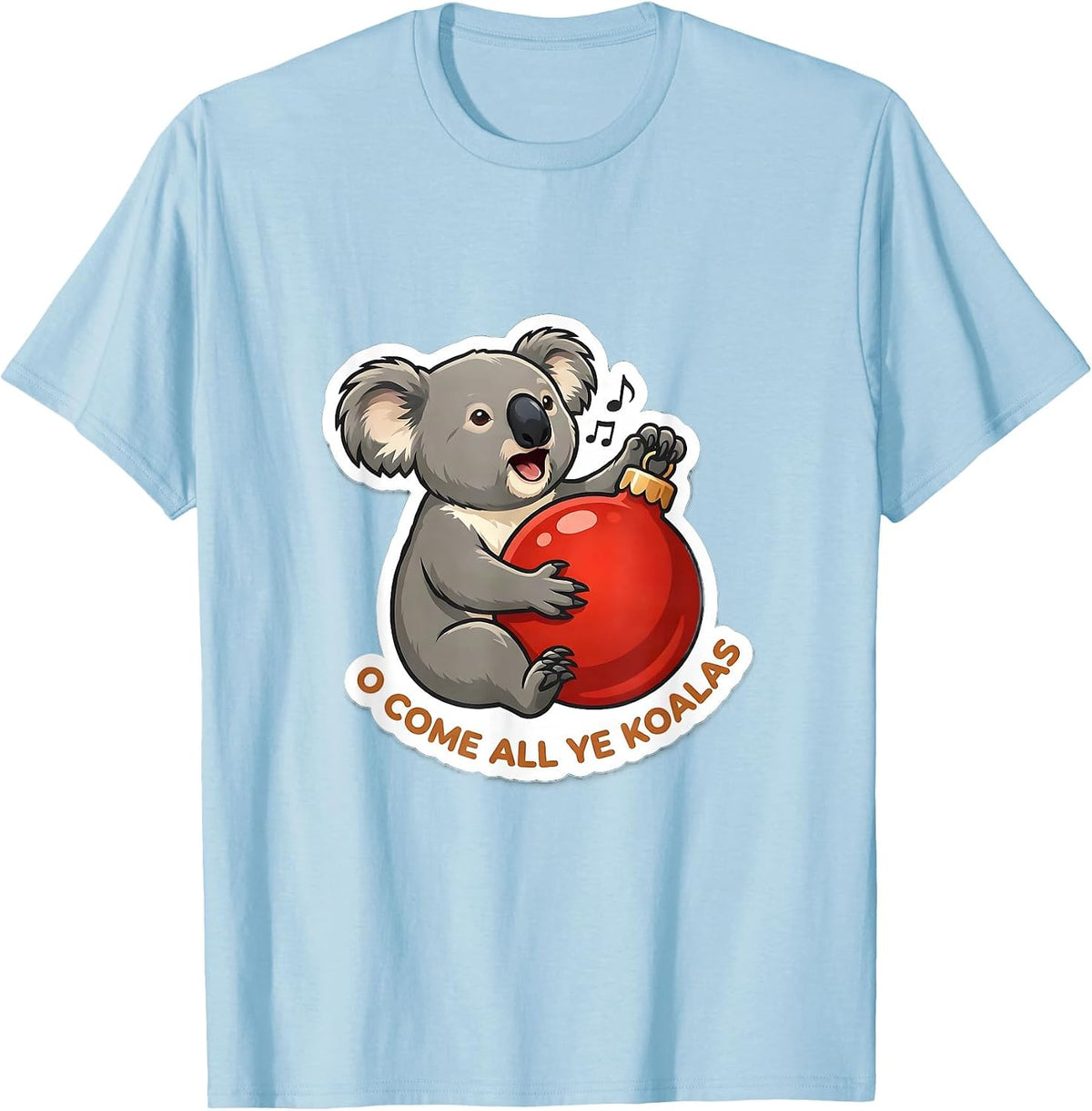 Men's O Come All Ye Koalas Cute Koala Lover Australian Animal T-Shirt - Baby Blue
