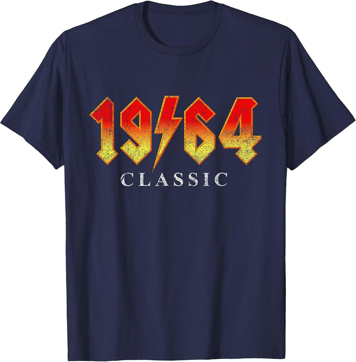 1964 Classic Vintage Rock Band Concert Style T-Shirt - Navy Blue