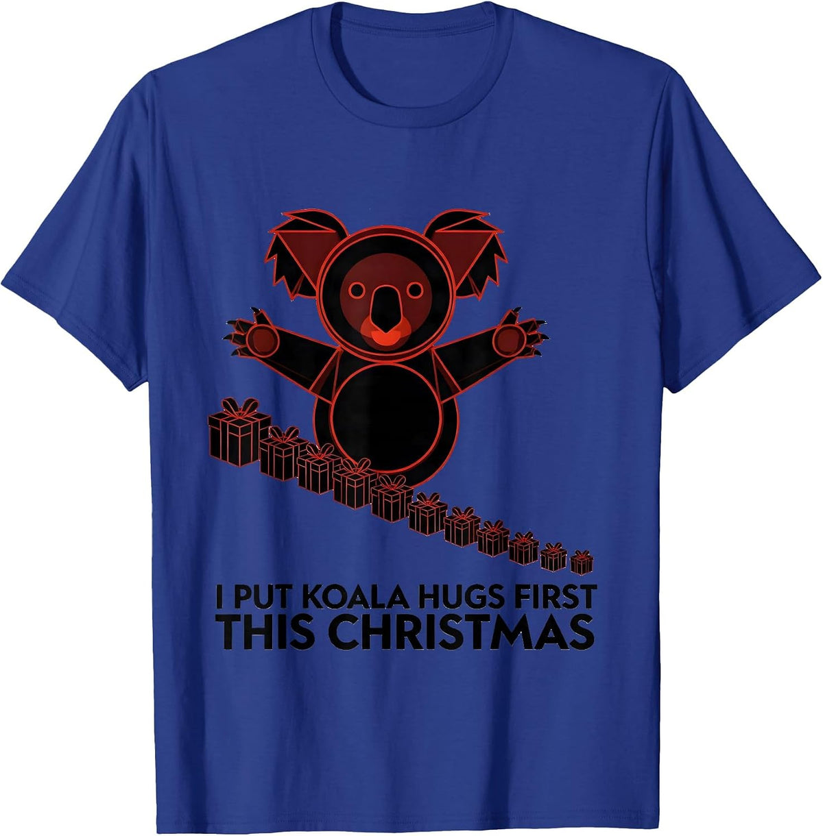 Men's I Put Koala Hugs First This Christmas Cute Koala Lover T-Shirt - Royal Blue