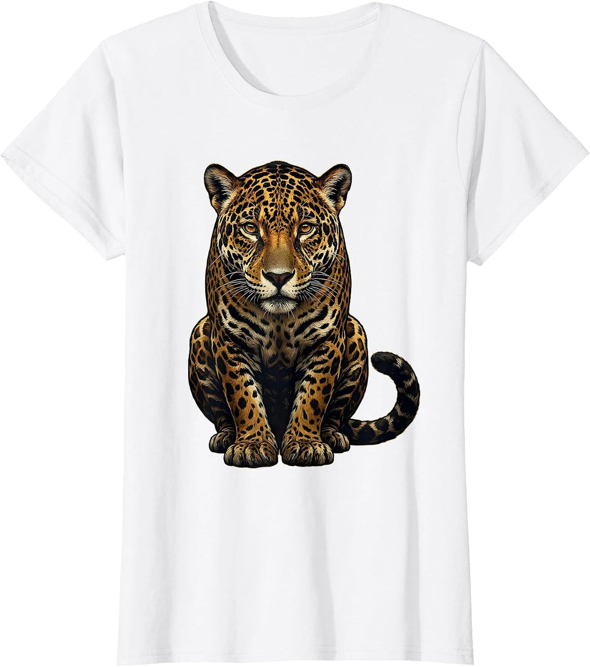 Women's Jaguar Big Cat Animal Lover Classic Car Enthusiast T-Shirt - White