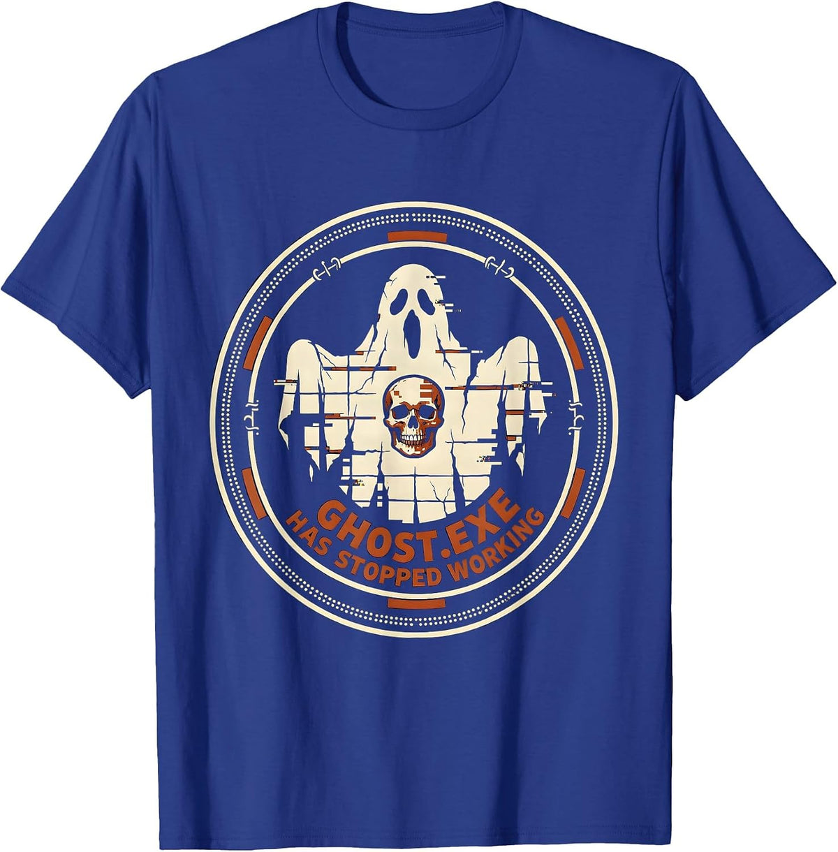 Men's Ghost.exe Has Stopped Working Halloween Meme T-Shirt - Royal Blue