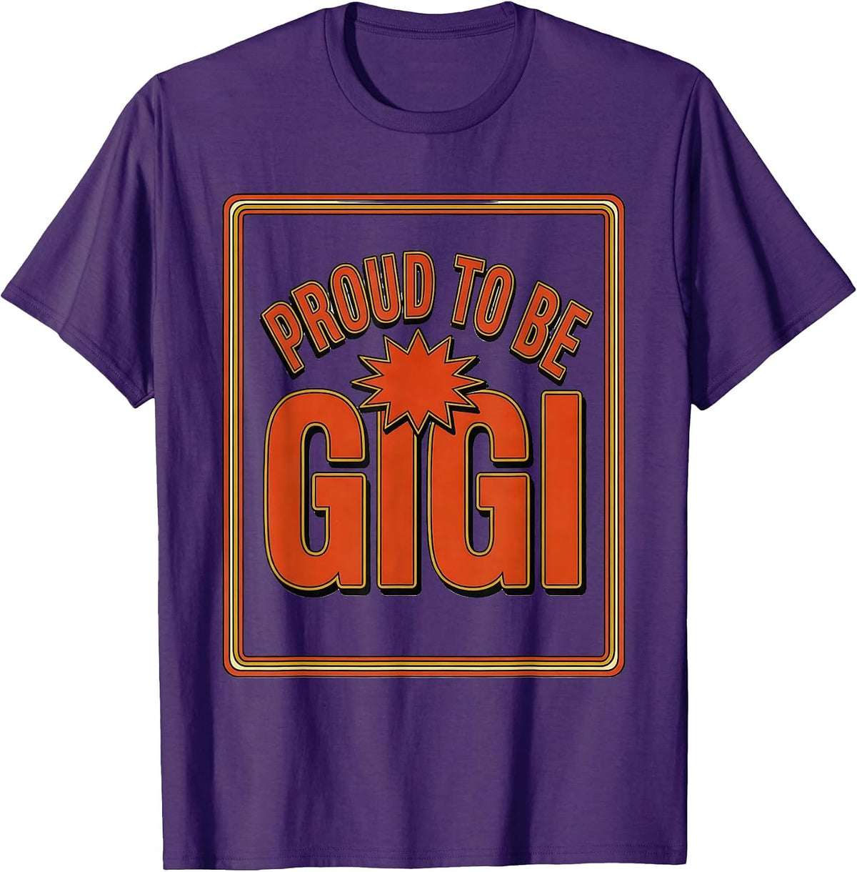 Men's Proud to Be Gigi Grandmother Pride Design T-Shirt - Purple