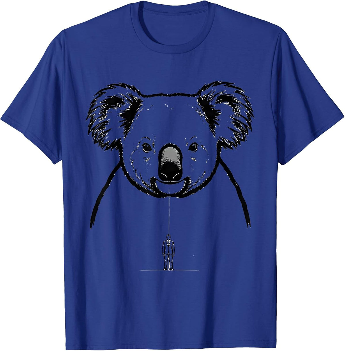 Men's Koala Outline Animal Lover Australian Souvenir T-Shirt - Royal Blue