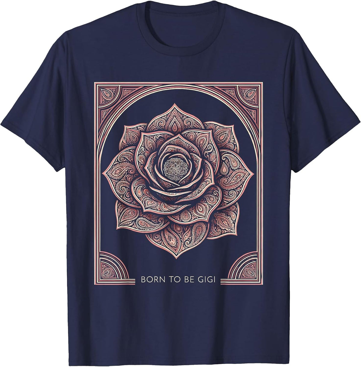 Men's Born to be Gigi Grandma Pride Design T-Shirt - Navy Blue