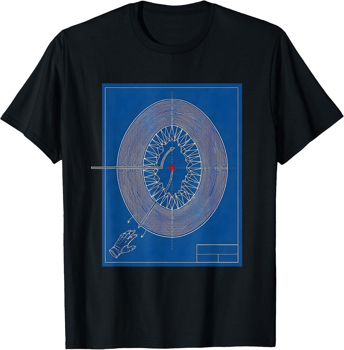 Men's Geode Cross Section Field Route Rock Collector Geology Humor T-Shirt - Black