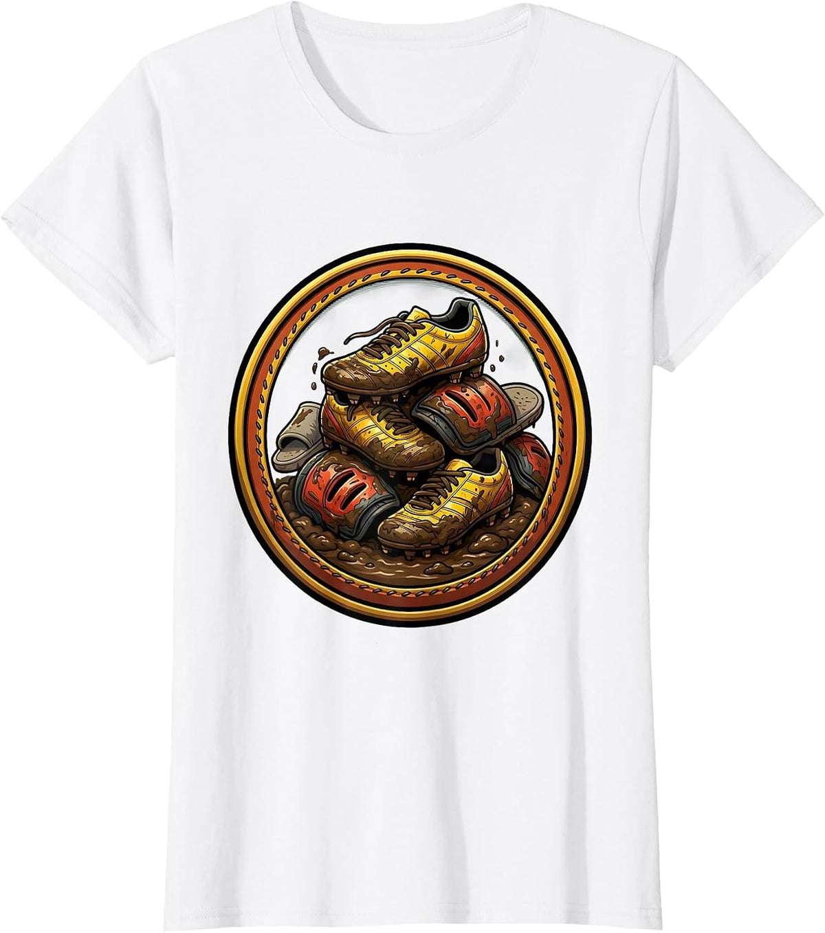 Soccer Dad Cleats and Shin Guards Graphic T-Shirt - White
