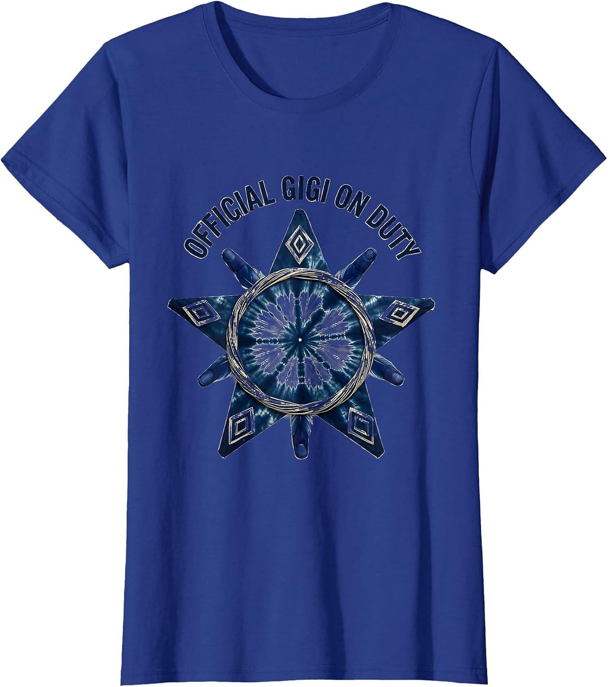 Women's Official Gigi On Duty Grandmother Design T-Shirt - Royal Blue