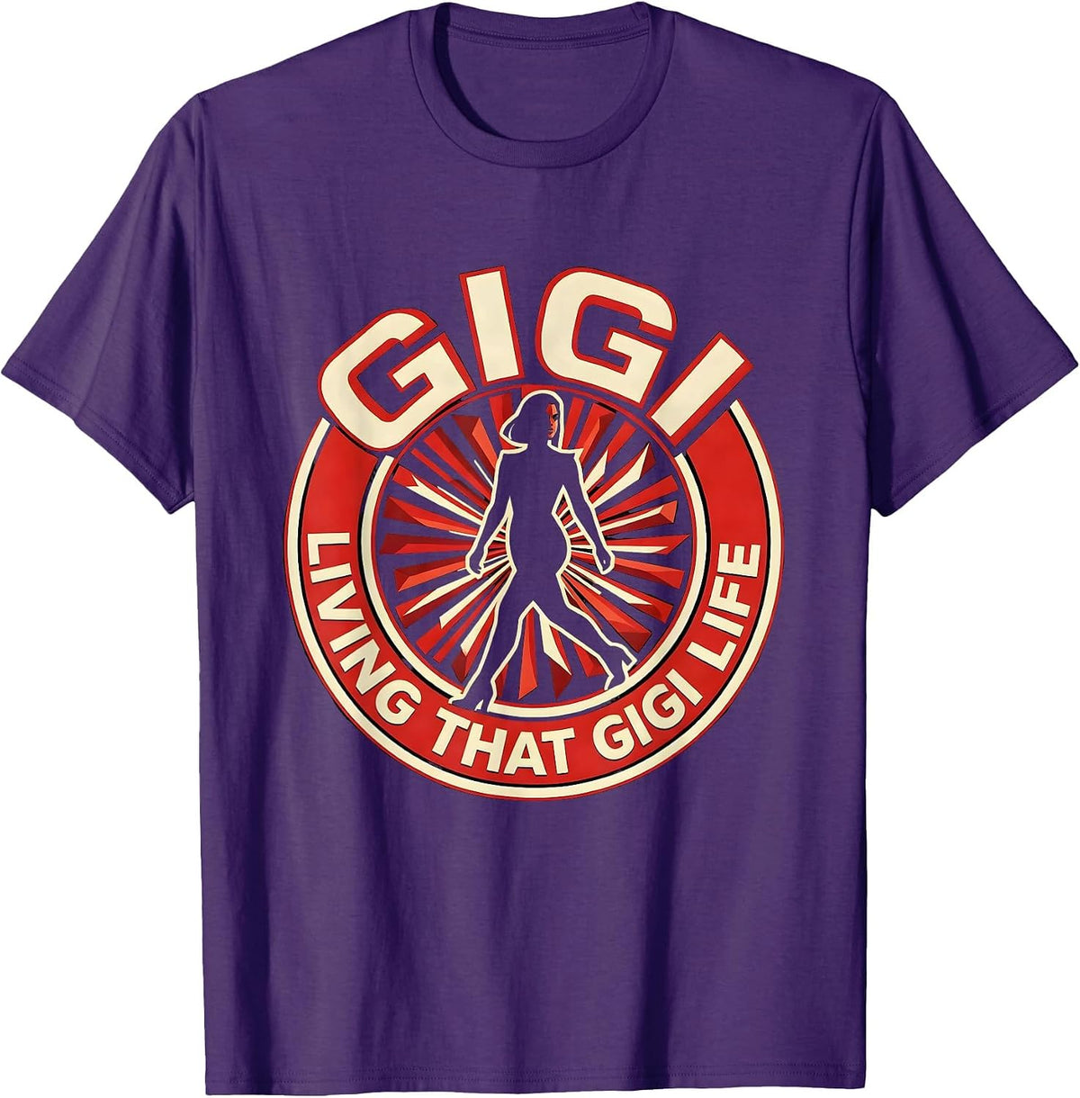 Living That Gigi Life Grandma Graphic Design T-Shirt - Purple