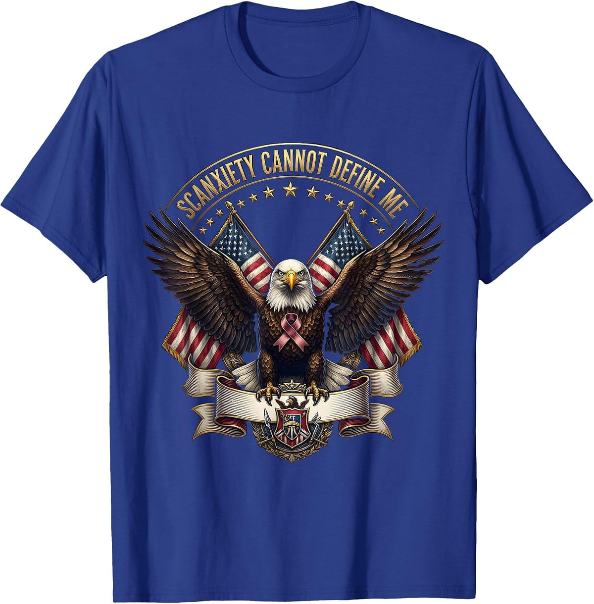 Scanxiety Cannot Define Me Metastatic Breast Cancer T-Shirt - Royal Blue