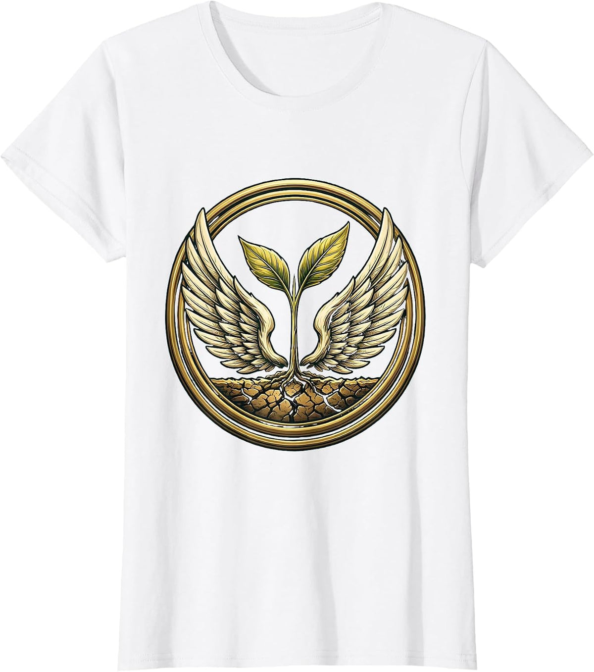 Suicide Prevention Awareness Seedling Sprouting Art T-Shirt - White