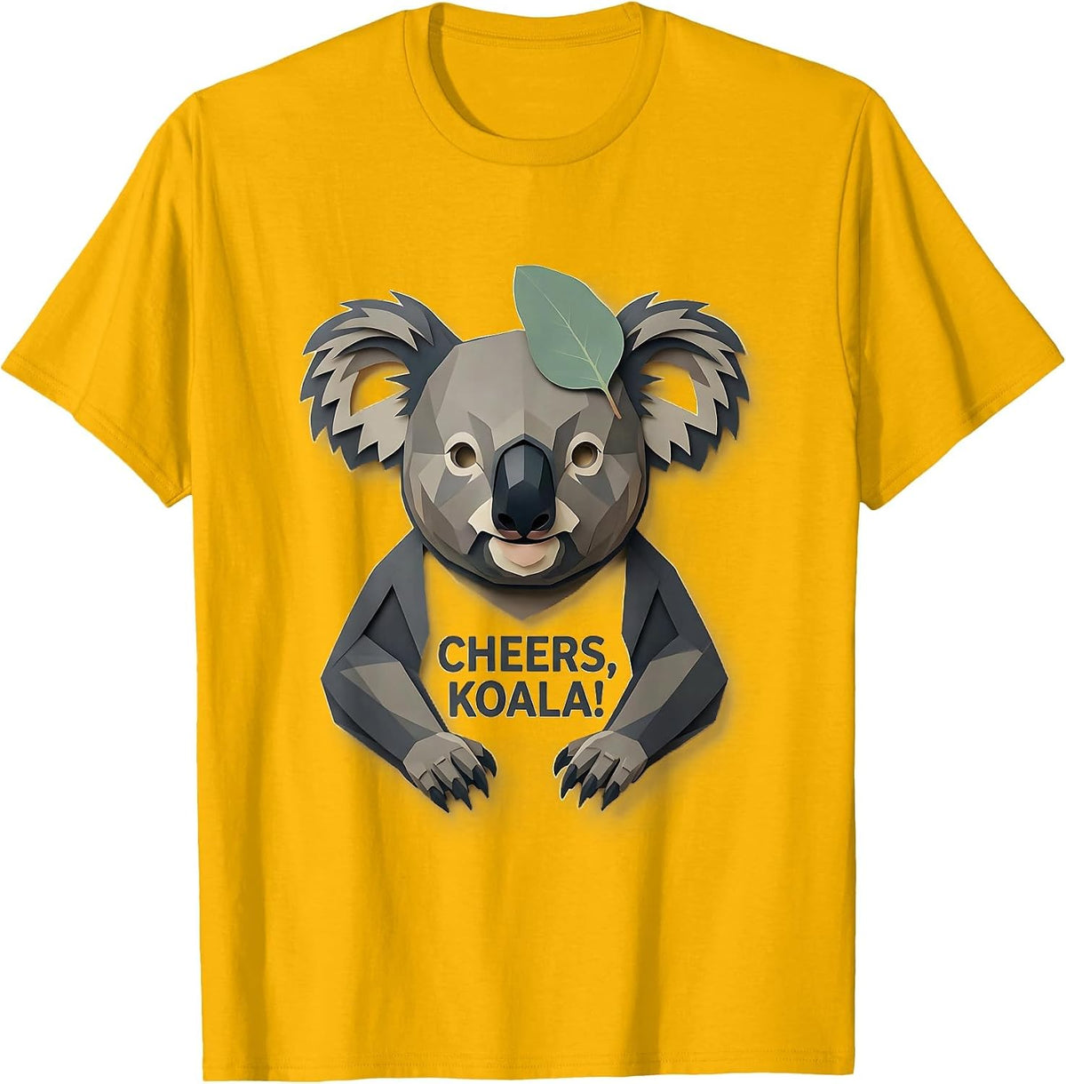 Men's Cheers, Koala! Funny Australia Koala Animal Lover Souvenir T-Shirt - Golden Yellow