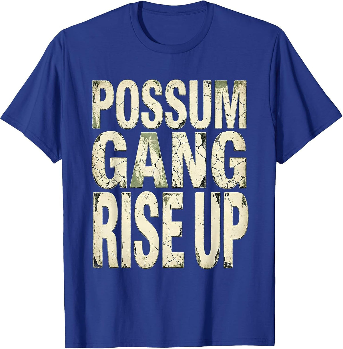 Possum Gang Rise Up Funny Opossum Design T-Shirt - Royal Blue
