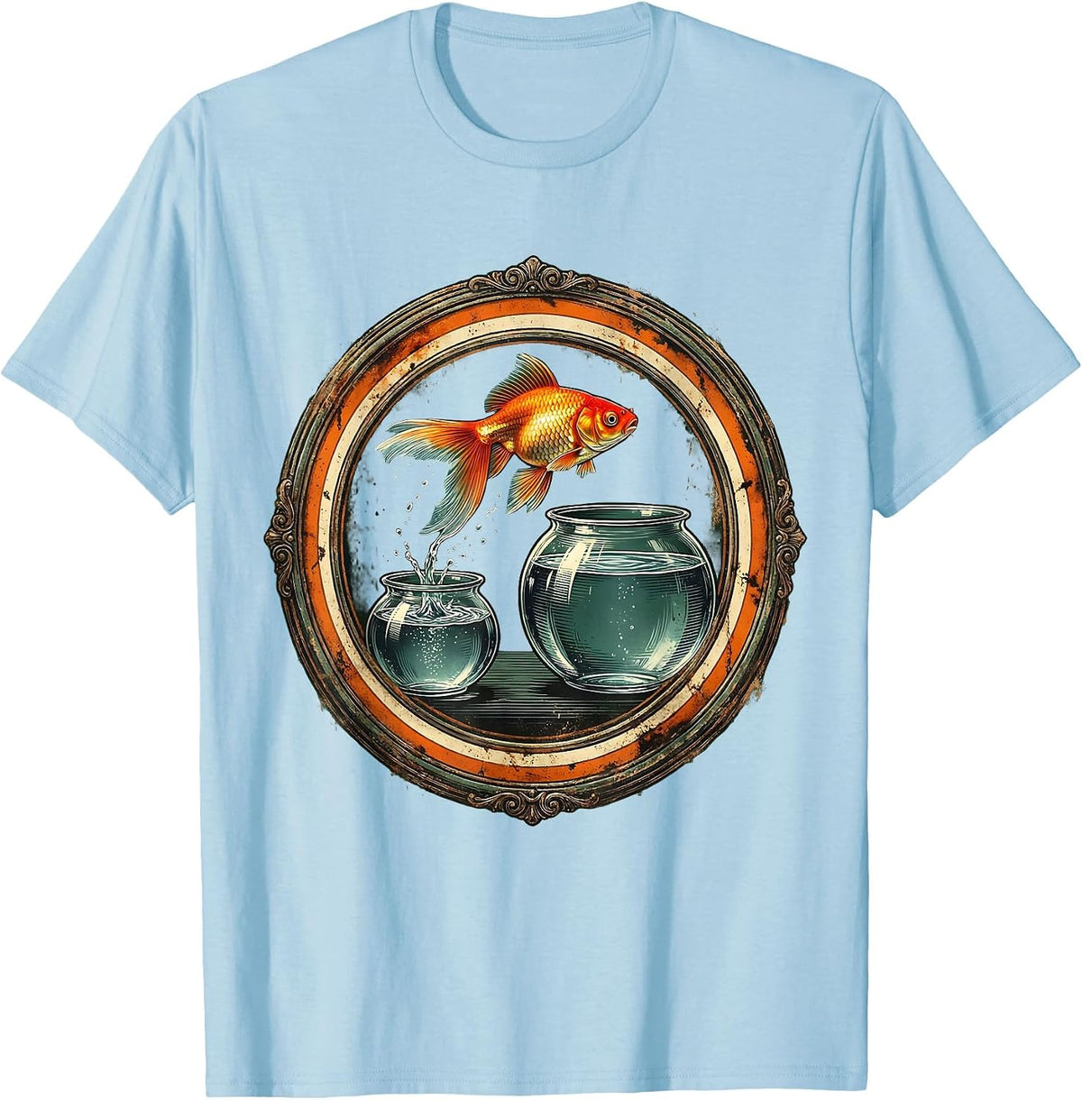 Men's Goldfish Bowl Leap SPED Teacher Gift T-Shirt - Baby Blue