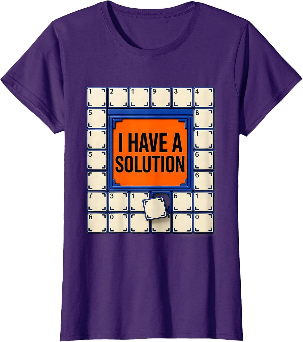 Women's I Have A Solution Funny Chemistry Periodic Table Science T-Shirt - Purple