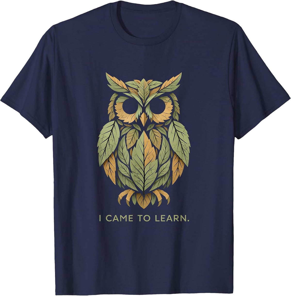 I Came To Learn First Day of Kindergarten Design T-Shirt - Navy Blue