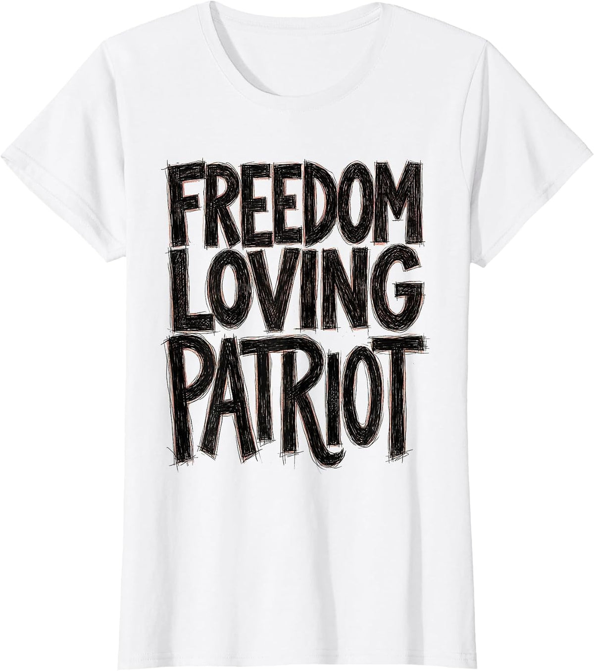 Freedom Loving Patriot Memorial Day Design T-Shirt - White