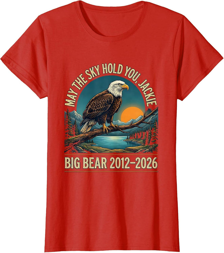 Women's May The Sky Hold You, Jackie — Big Bear Lake Memorial T-Shirt - Red