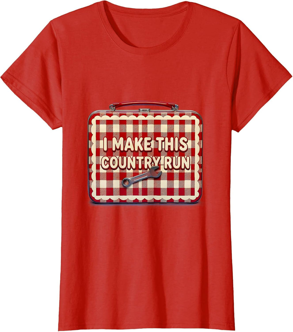 I Make This Country Run Blue Collar Pride T-Shirt - Red