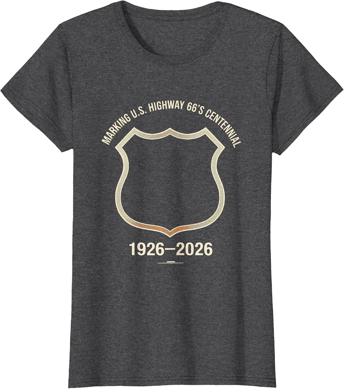 Women's Marking U.S. Highway 66's Centennial, 1926–2026 Vintage T-Shirt - Dark Heather Grey