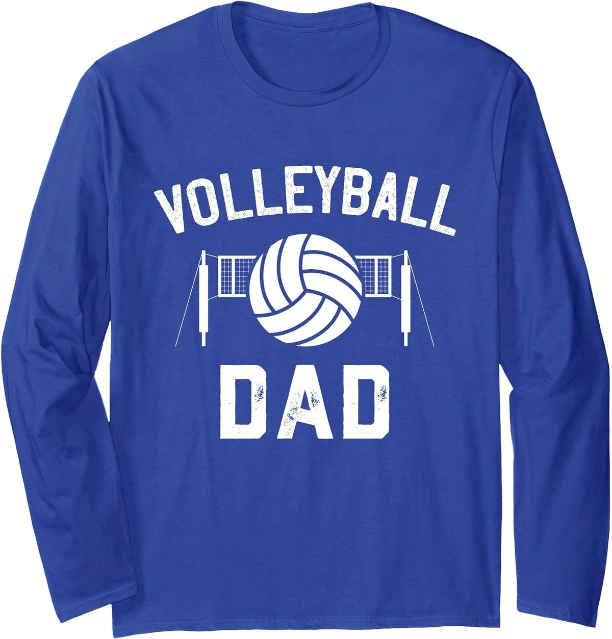 Volleyball Dad Gift for Men Volleyball Daughter Game Day Long Sleeve T-Shirt - Adult Unisex Royal Blue