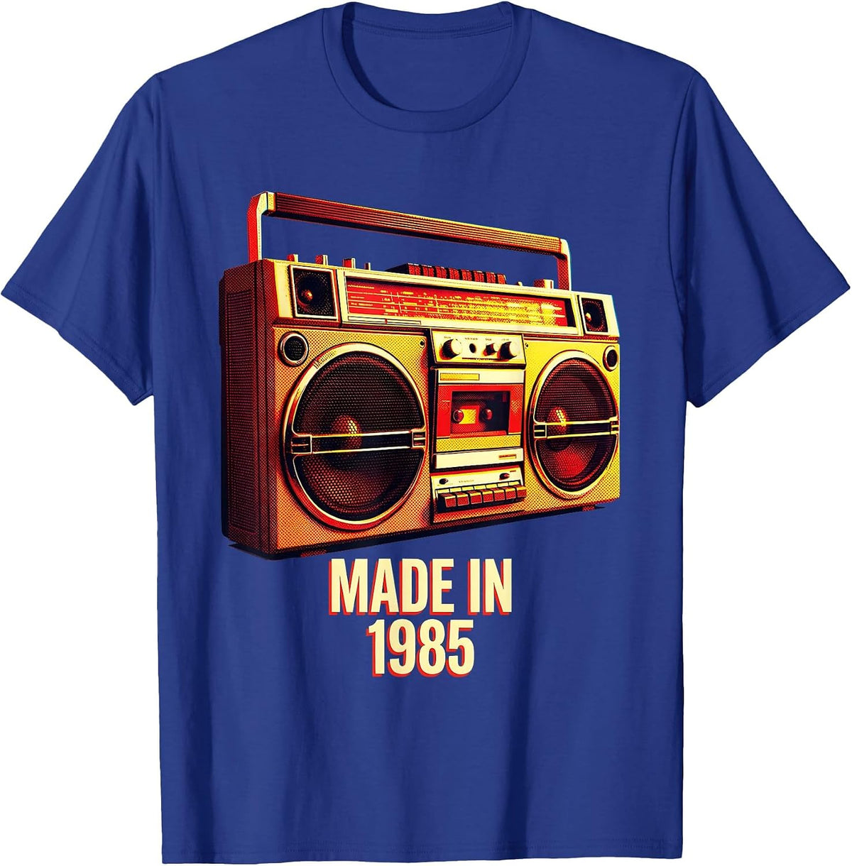 Made in 1985 Classic Birth Year Vintage Design T-Shirt - Royal Blue
