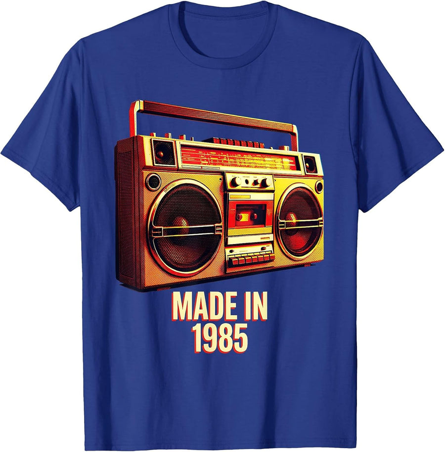 Made in 1985 Classic Birth Year Vintage Design T-Shirt - Royal Blue