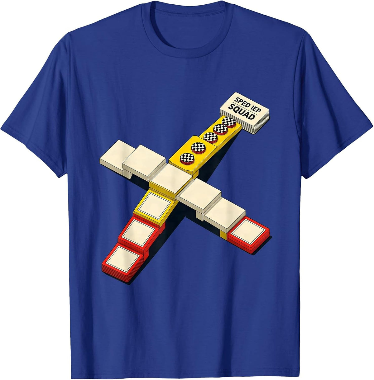 Men's SPED IEP Squad Stencil Graphic Teacher Appreciation T-Shirt - Royal Blue