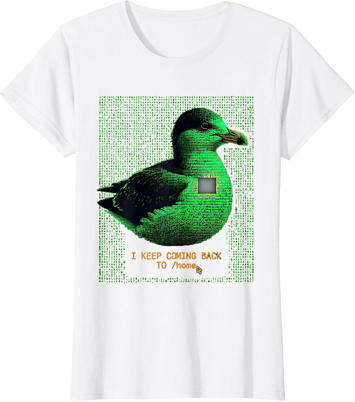 Women's I Keep Coming Back To /home Ascii Terminal Art Linux User T-Shirt - White