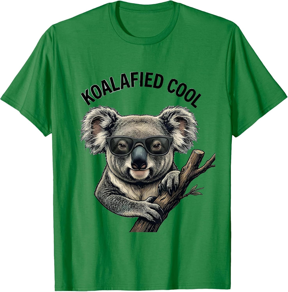 Men's Koalafied Cool Funny Animal Lover Sunglasses Wildlife T-Shirt - Kelly Green