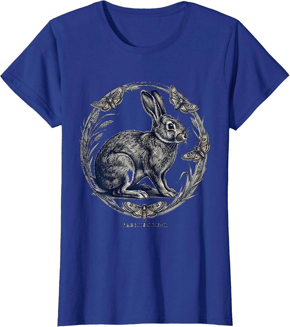 Women's Rabbits Count Alt Goth Kawaii Bunny Rabbit Aesthetic T-Shirt - Royal Blue