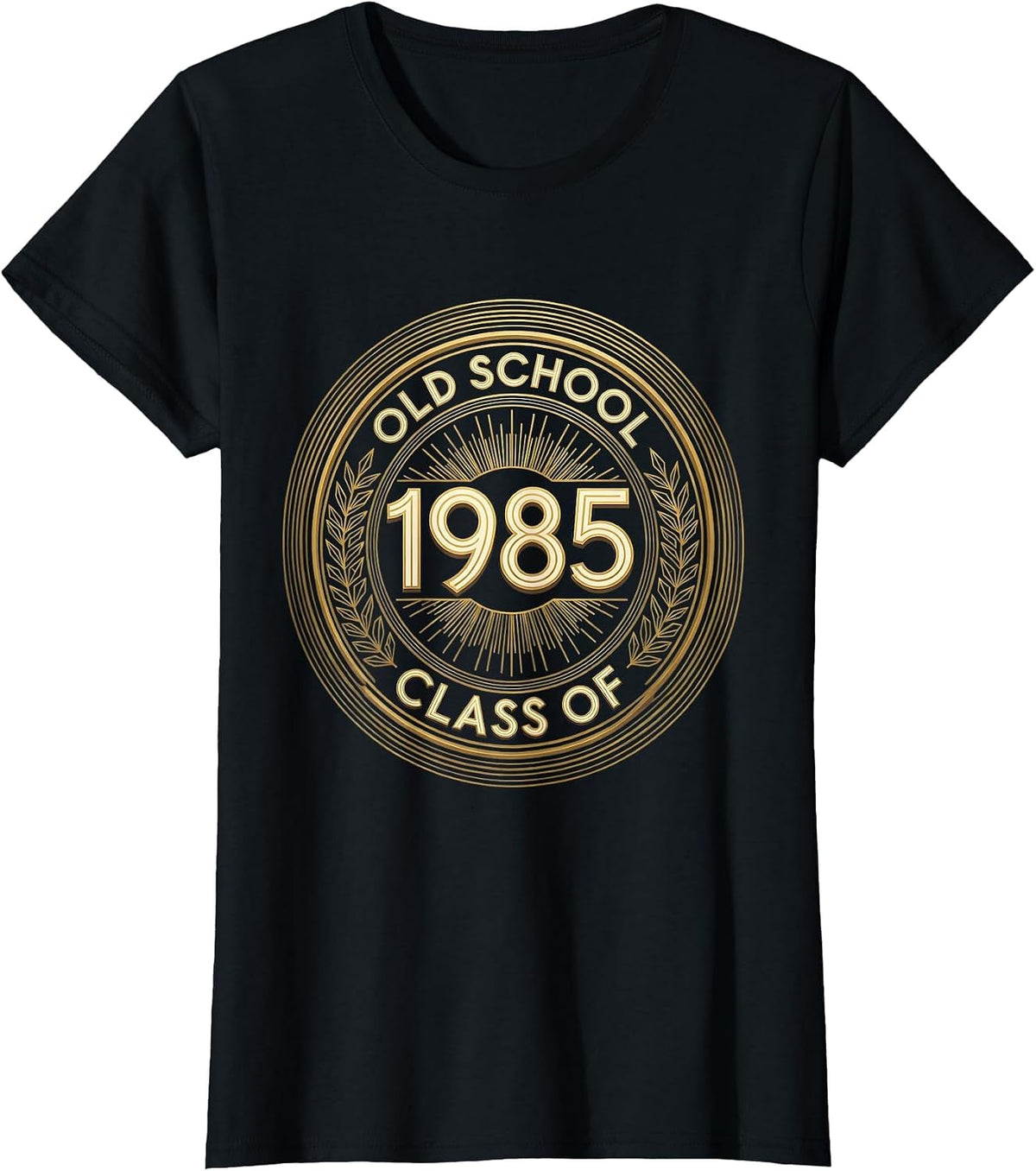 Old School Class of 1985 Vintage Retro Design T-Shirt - Black